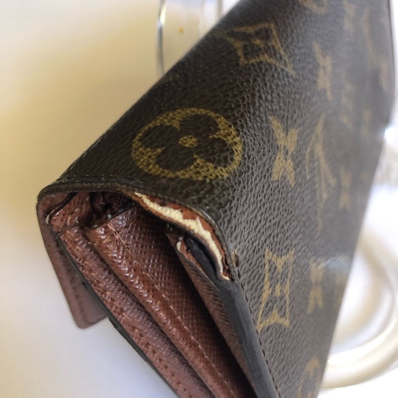 Louis Vuitton Sarah Monogram Leather Wallet Authentic with flaws Made in Italy - Picture 7 of 14